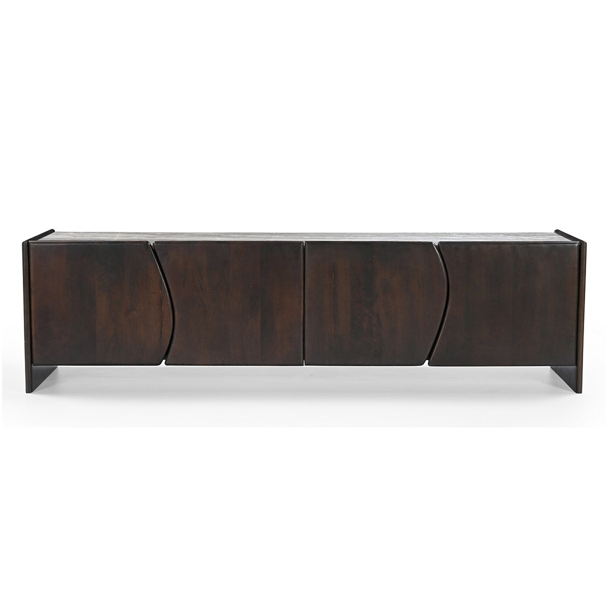 Edwin River Brown Marble Entertainment Unit - Dark Walnut