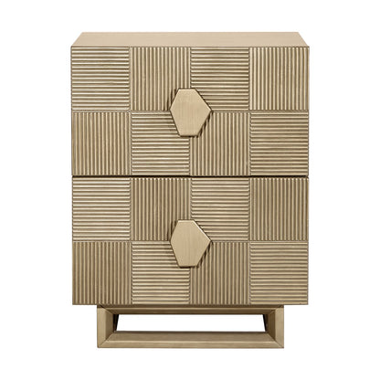 Alton 50x65cm Bedside Table - Antique Gold