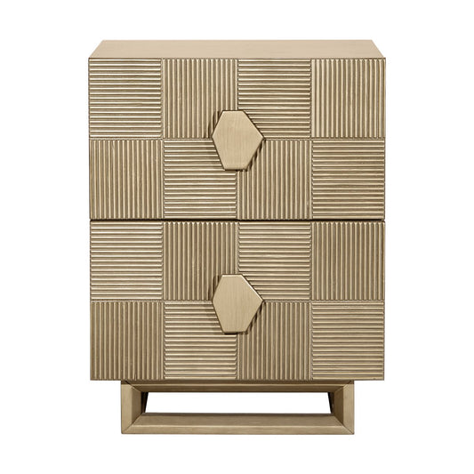 Alton 50x65cm Bedside Table - Antique Gold