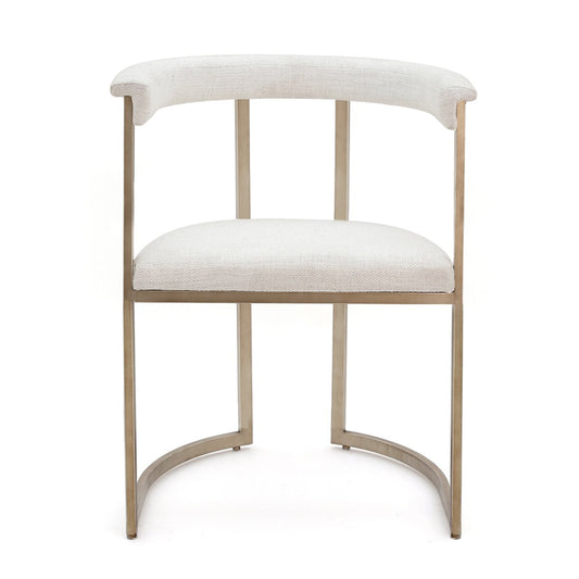 Dino Dining Chair with Upholstered Arms - Natural Linen