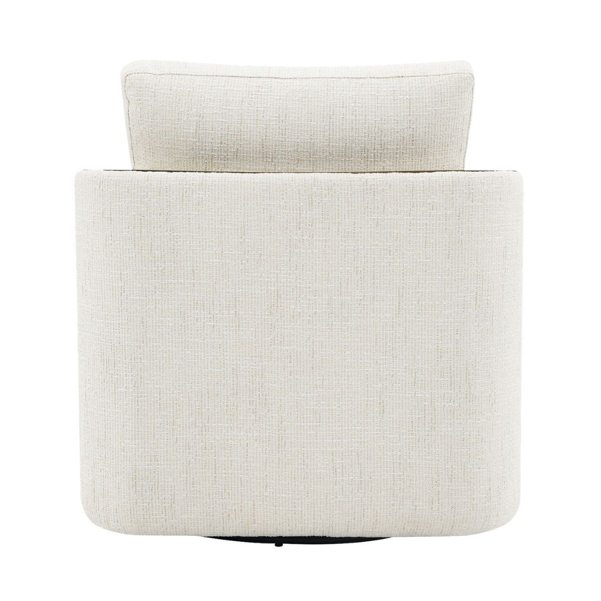 Compton Swivel Arm Chair - Brass/Ivory