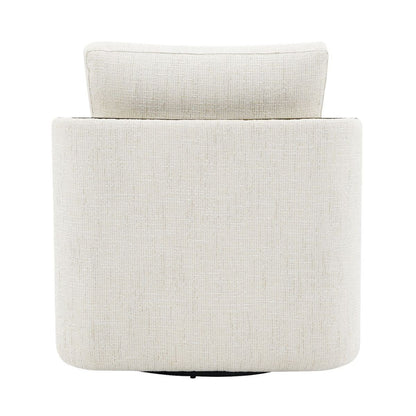 Compton Swivel Arm Chair - Brass/Ivory