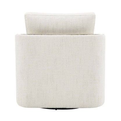 Compton Swivel Arm Chair - Brass/Ivory