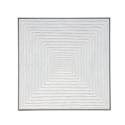 White Vortex Oil on Canvas Painting - Medium