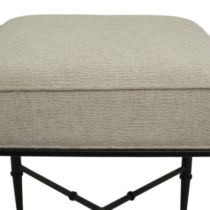 Hacienda Black Iron Stool - Wheat