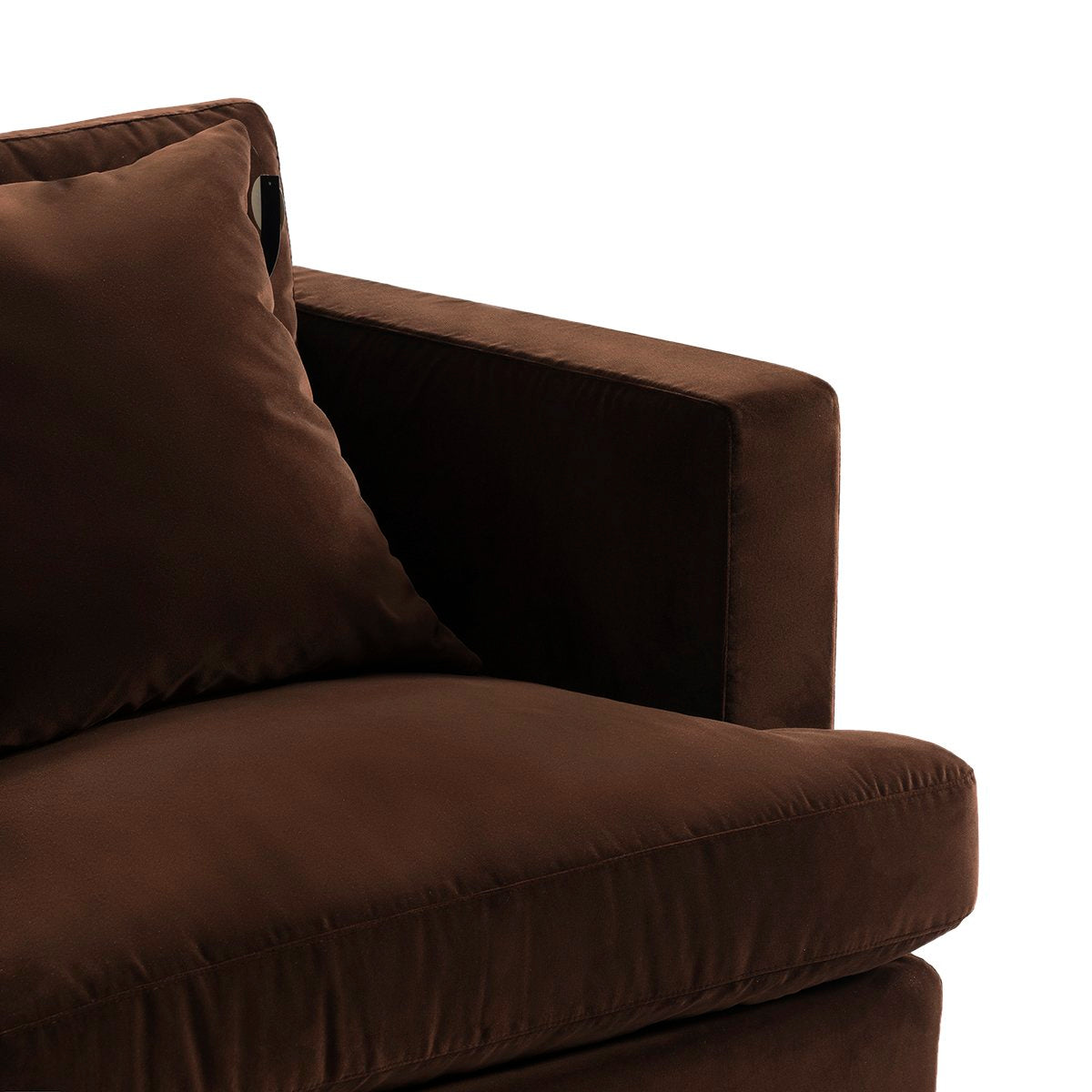 Birkshire Slip Cover Arm Chair - Dark Chocolate Velvet