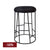 Aiden Black Steel Kitchen Stool - Black Linen