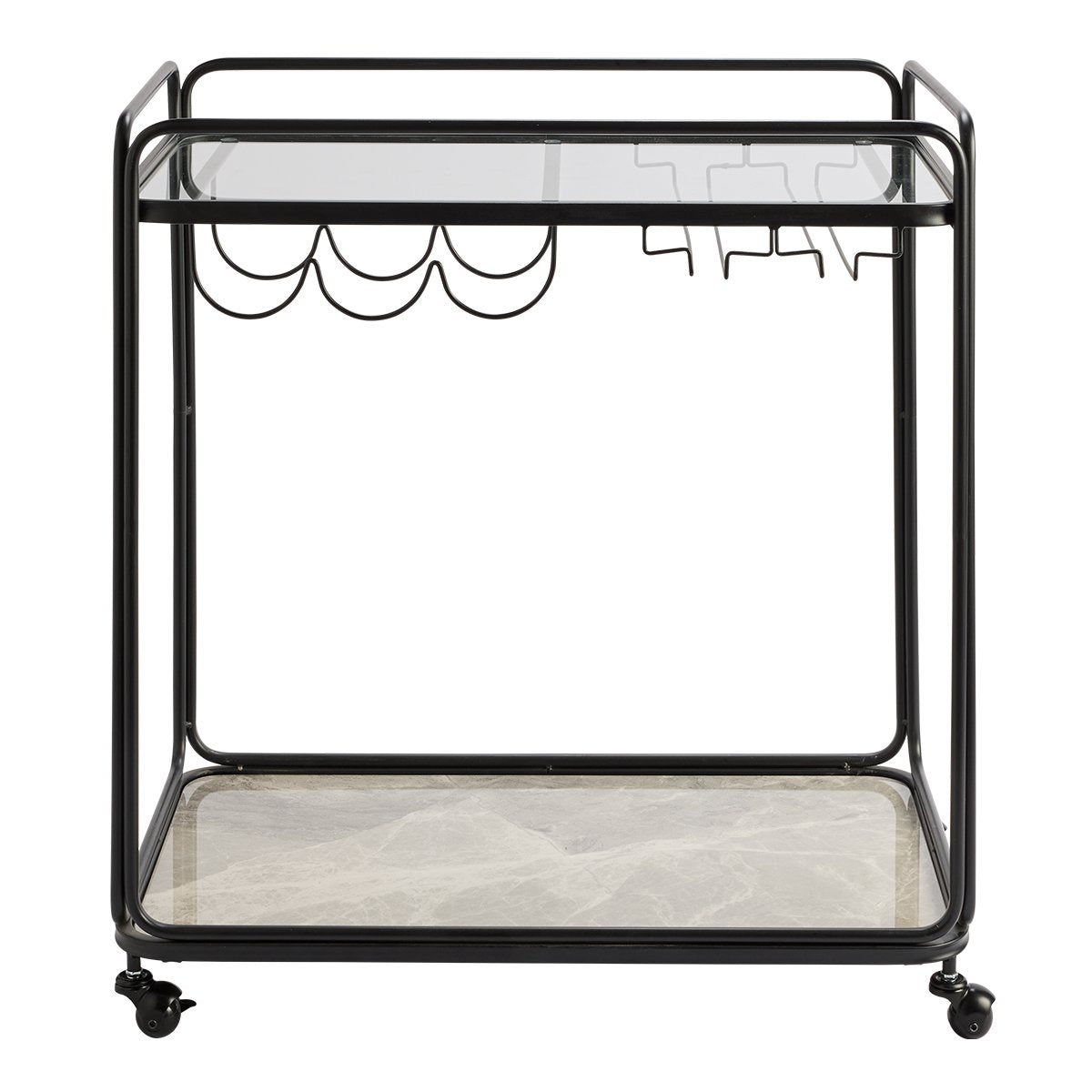 Wentworth Rectangle Bar Cart - Black
