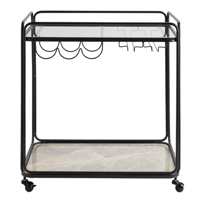 Wentworth Rectangle Bar Cart - Black