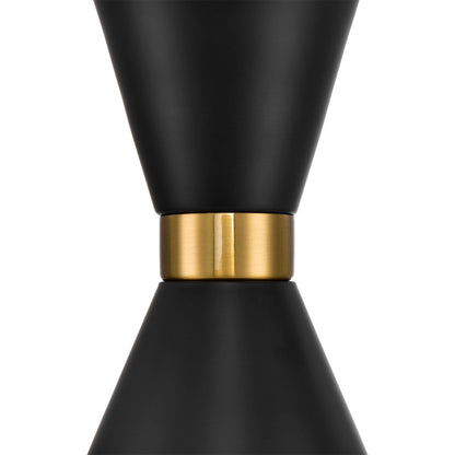 Oslo Pendant - Black w Brass