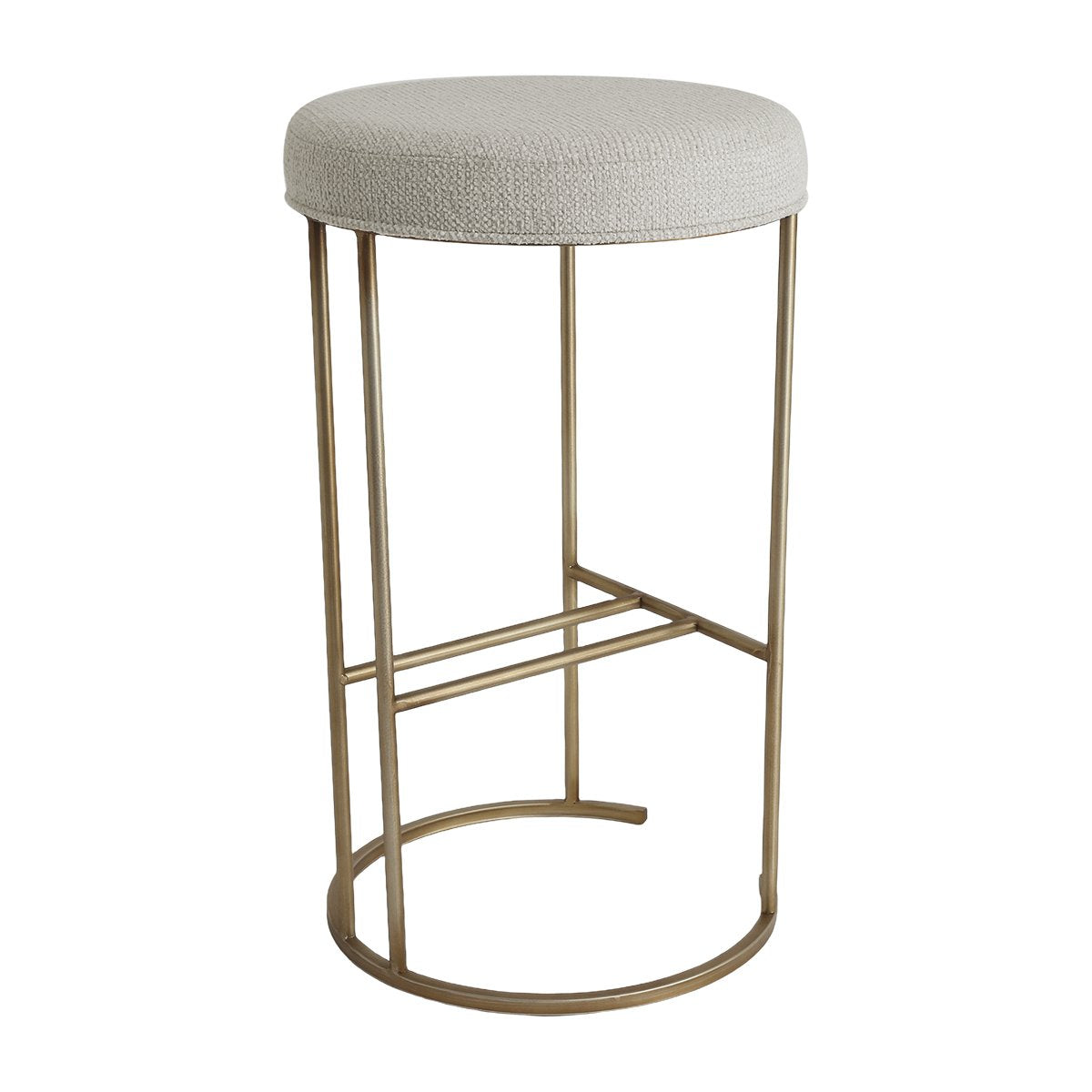 Blackley Gold Iron Kitchen Stool - Speckle Ecru