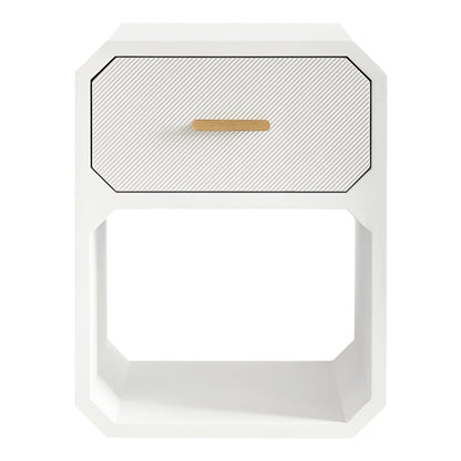 Anderson 50x65cm Bedside Table - White