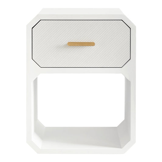 Anderson 50x65cm Bedside Table - White