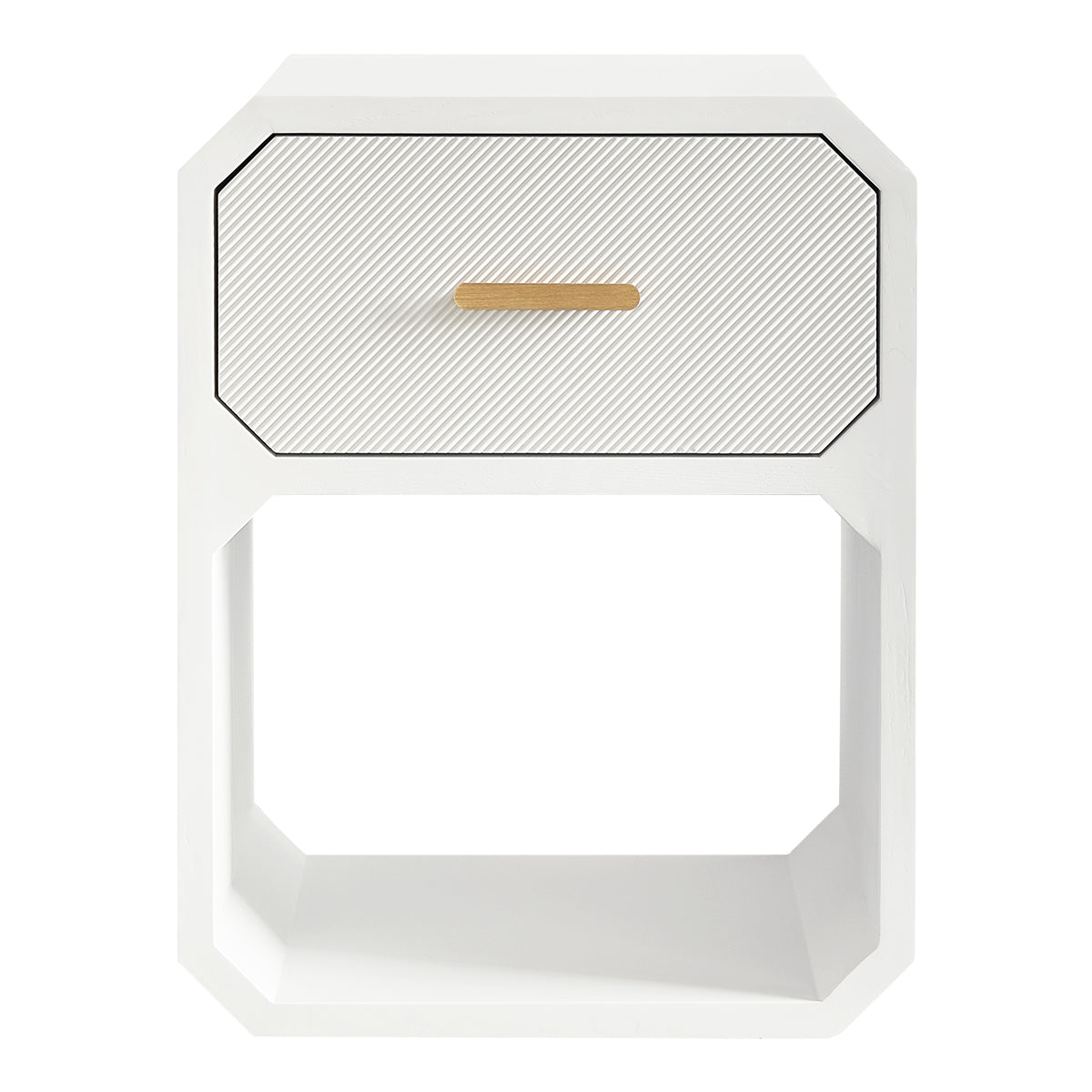 Anderson 50x65cm Bedside Table - White