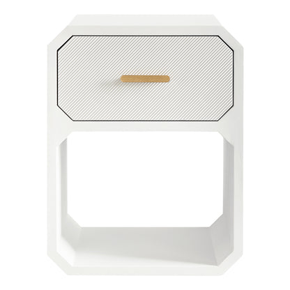 Anderson 50x65cm Bedside Table - White