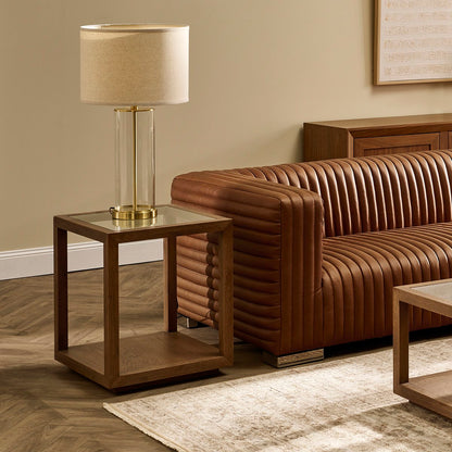 Sadie Oak Square Side Table - Large Walnut ** Offline pending re-order
