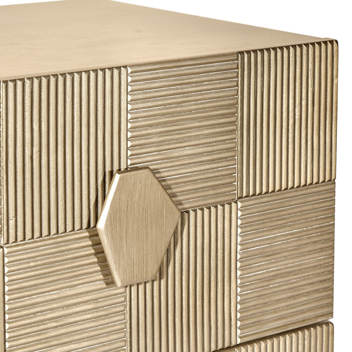 Alton 50x65cm Bedside Table - Antique Gold