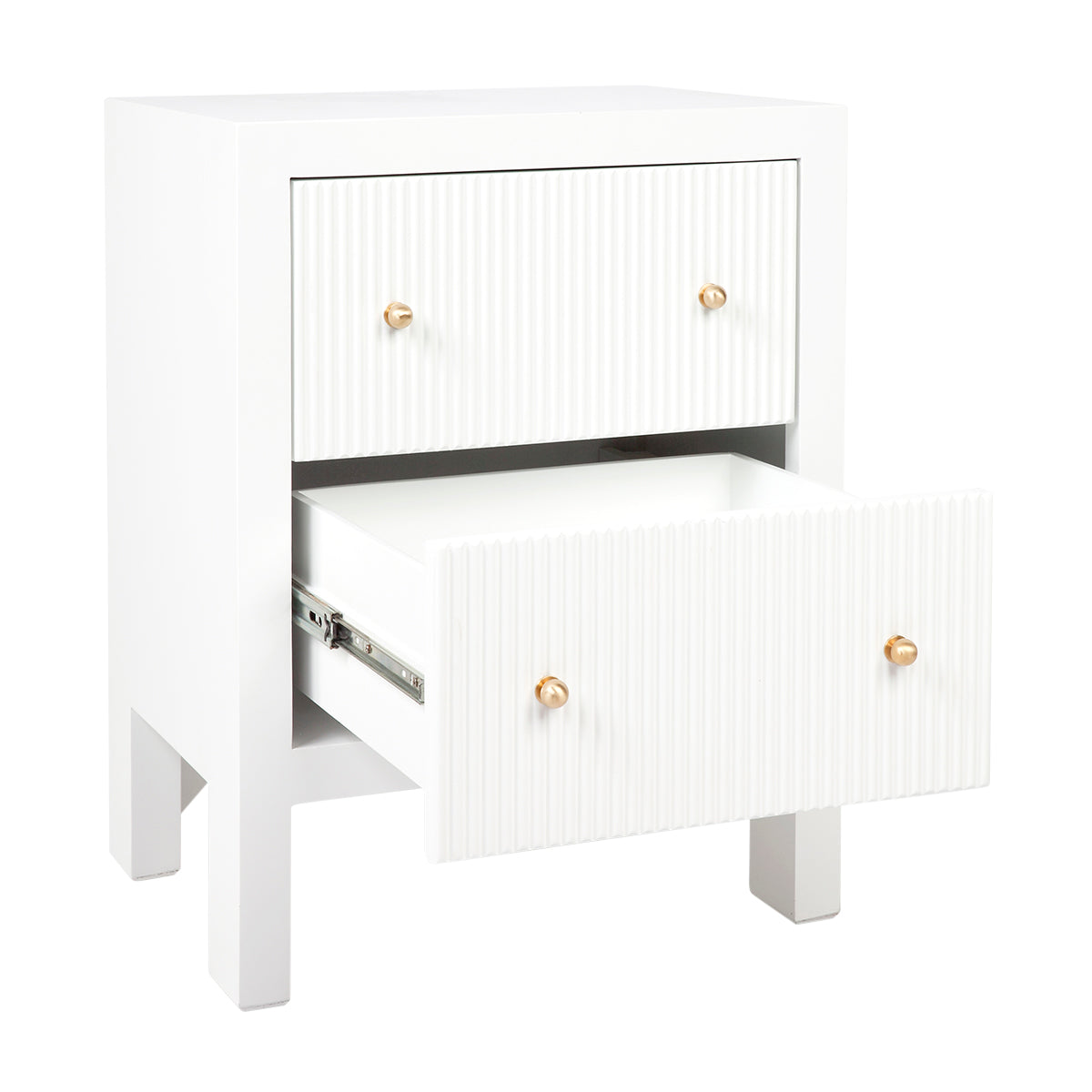 Ariana 50x65cm Bedside Table - White