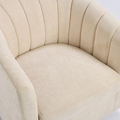 Cadman Swivel Arm Chair - Fawn Chenille