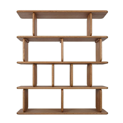 Tudor Oak Shelving Unit - 4 Tier Natural