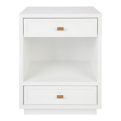 Logan Bedside Table - Small White Set of 2