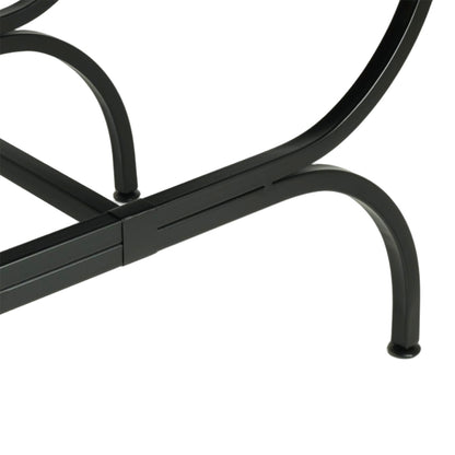 Novak Black Iron Stool -  Butterscotch