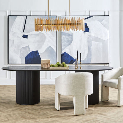 Arlo Oval Dining Table - 2.4m Black ** Offline pending re-order