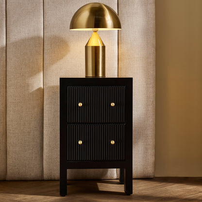 Ariana 40x65cm Bedside Table - Black