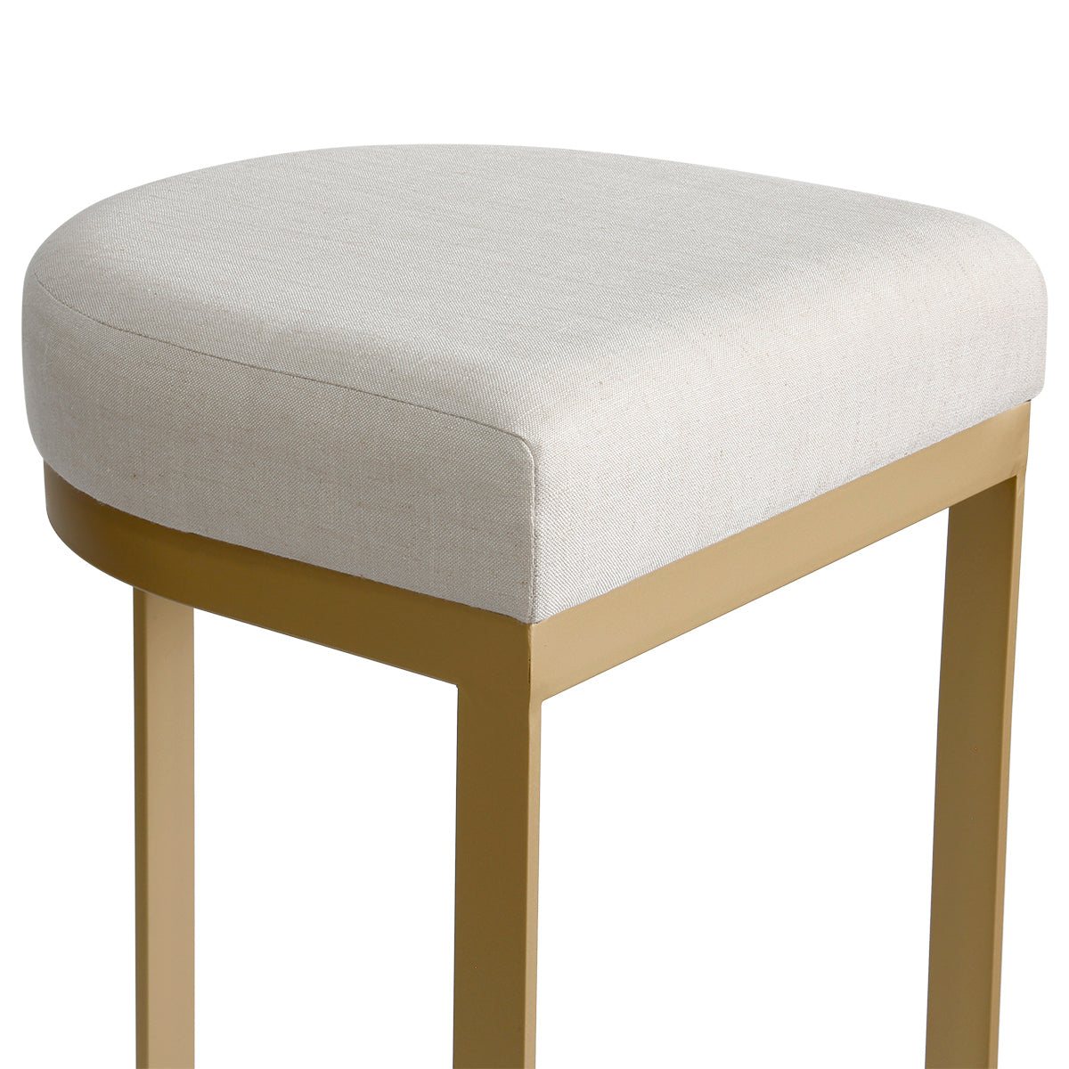 Remy Gold Kitchen Stool - Natural Linen