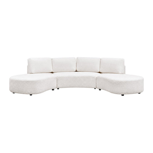 Oriel Modular 5 Seater Sofa - White Chenille