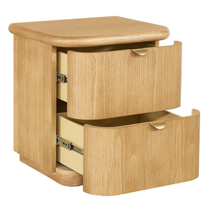 Lina 50x55cm Bedside Table - Natural Oak
