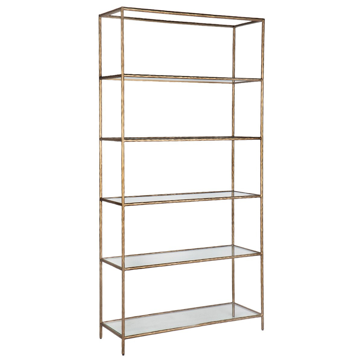 Heston 100x200cm Shelving Unit - Brass