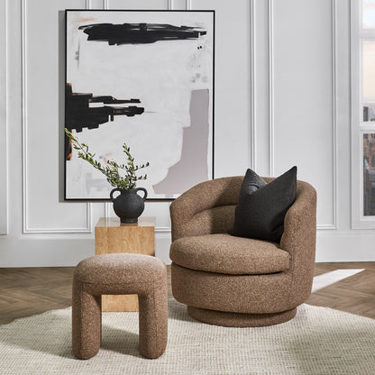 Holly Swivel Arm Chair - Cocoa Mocha