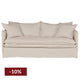 Palm Beach 3 Seater Slip Cover Sofa - Natural Linen