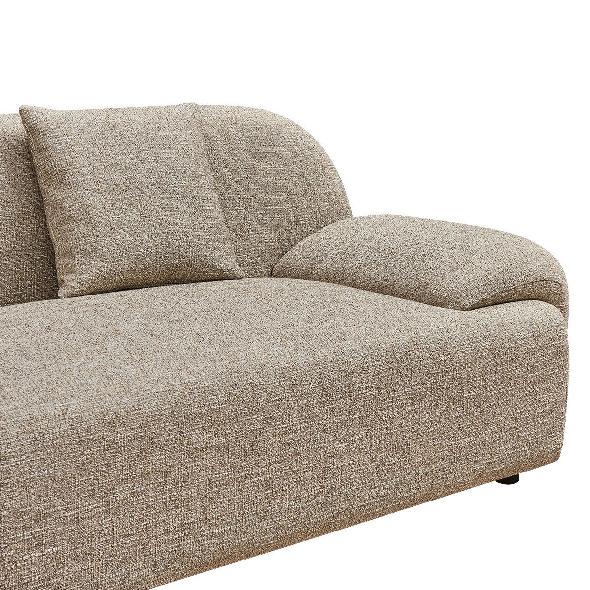 Remi 3 Seater Sofa - Tweed Brown