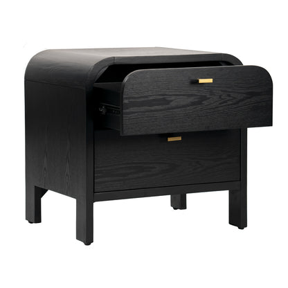 Chisholm 60x60cm Bedside Table - Black