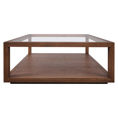 Sadie Oak Square Coffee Table - Walnut