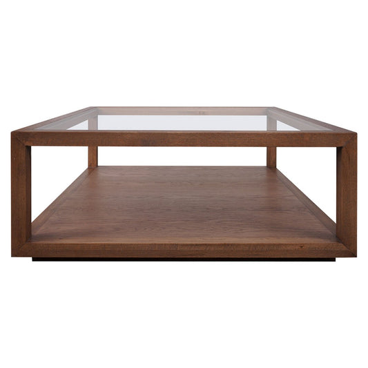 Sadie Oak Square Coffee Table - Walnut