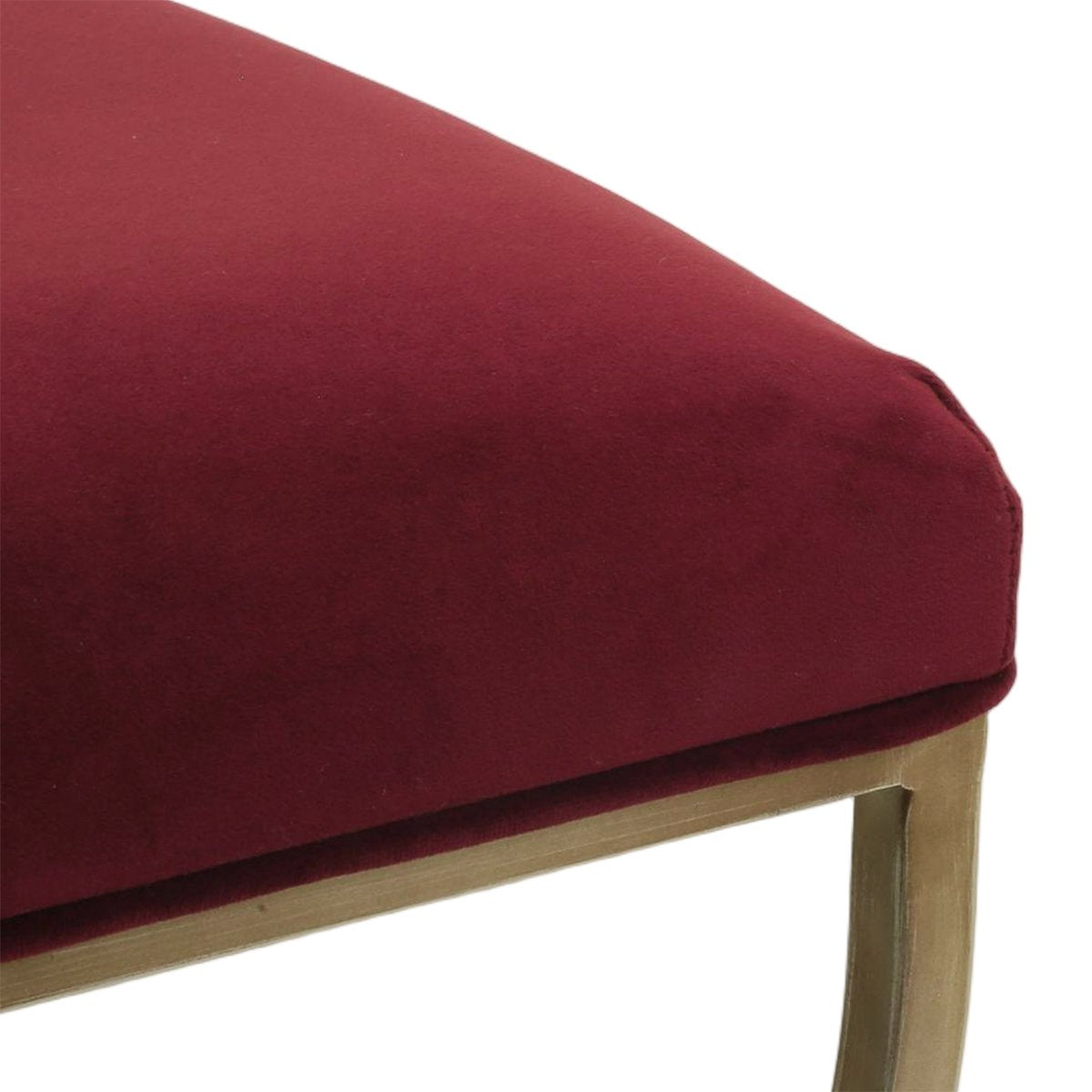 Novak Antique Gold Iron Stool - Mulberry Velvet - OUTLET NSW