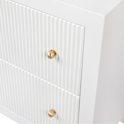 Ariana Bedside Table - Small White Set of 2