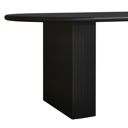 Brunella Oval Dining Table - 2.4m Black