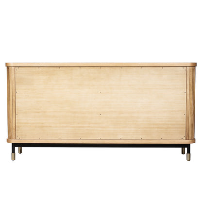 Sophia 160cm Oak 6 Drawer Chest - Natural