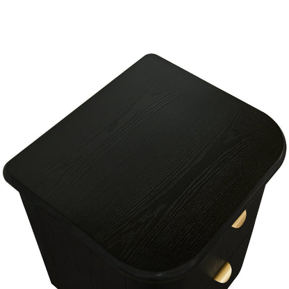 Lina 50x55cm Bedside Table - Black