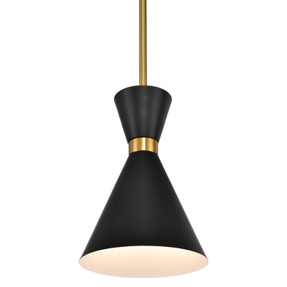 Oslo Pendant - Black w Brass