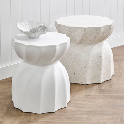 Swirl Concrete Stool - White – view 2