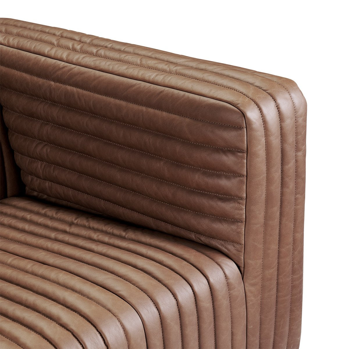 Granger 3 Seater Sofa - Dark Brown Leather ** Offlines pending re-order