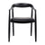 Astrid Ashwood Dining Chair - Black Leather