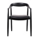 Astrid Ashwood Dining Chair - Black Leather