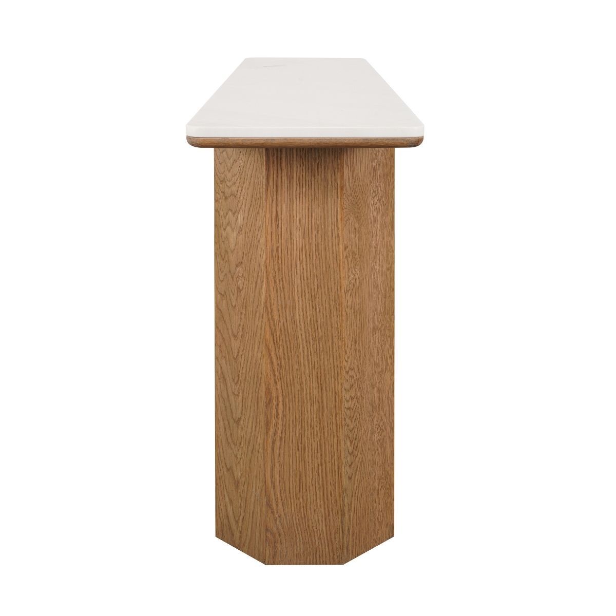Barlow Marble Console Table - Natural Oak