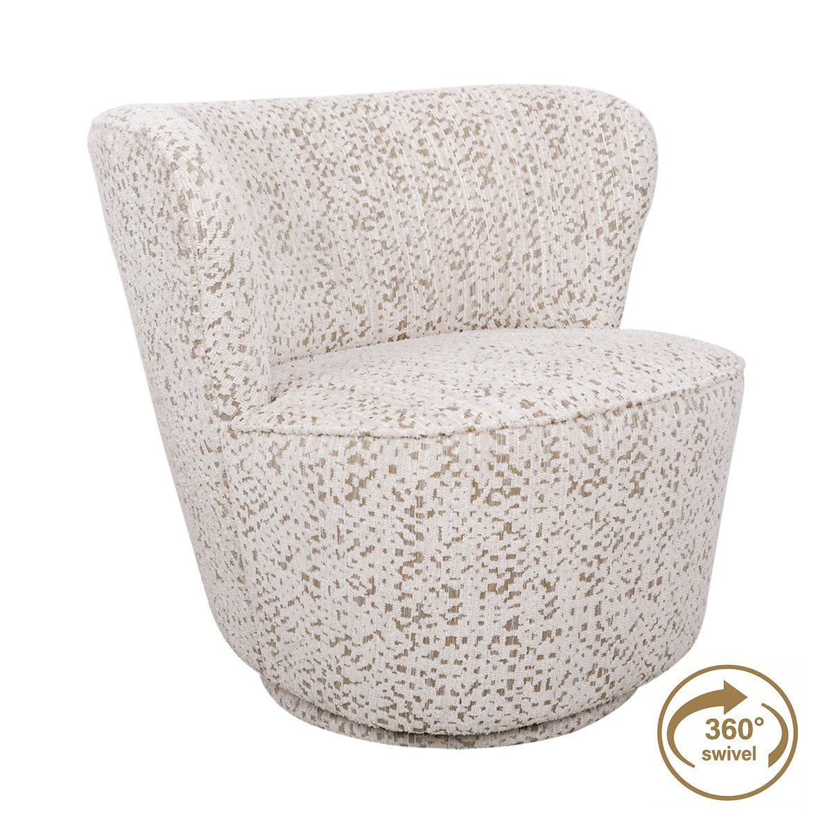 Alberta Swivel Chair - Oyster Jacquard